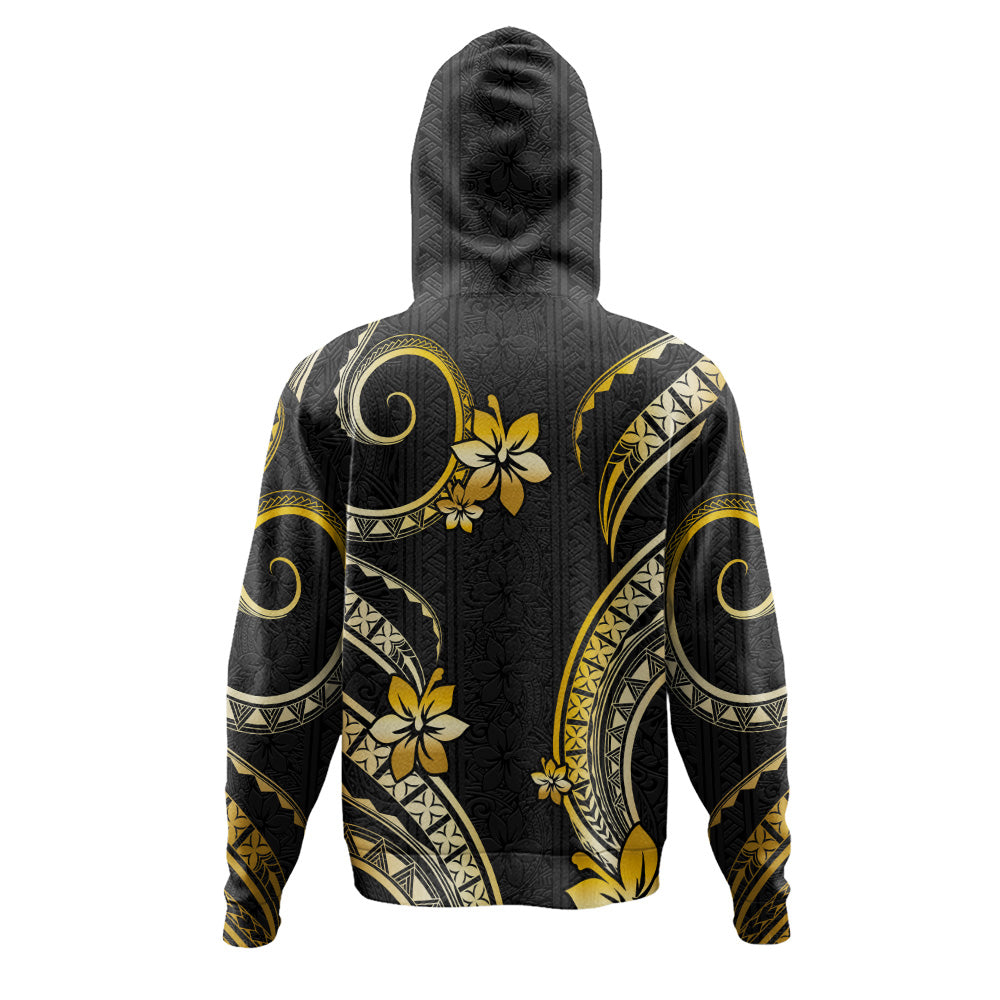 Hawaii Hoodie Polynesian Pattern Plumeria