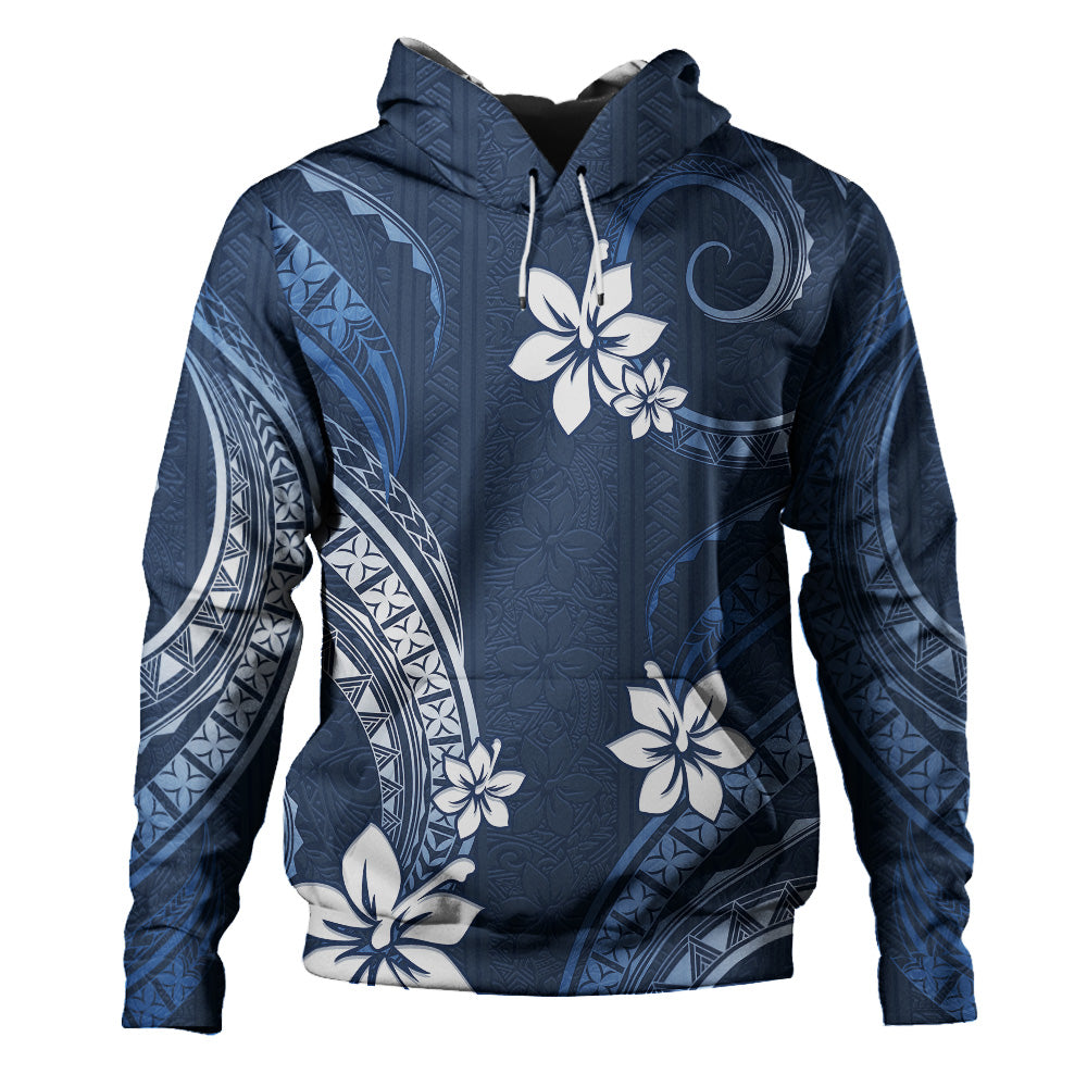 Hawaii Hoodie Polynesian Pattern Plumeria