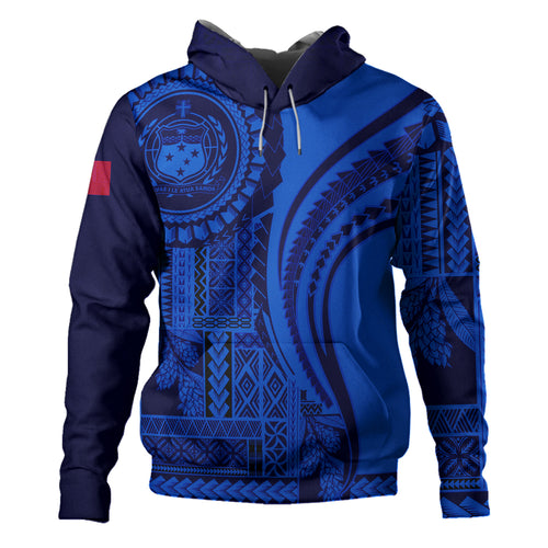 Samoa Hoodie Seal Samoan Siapo Blue Design