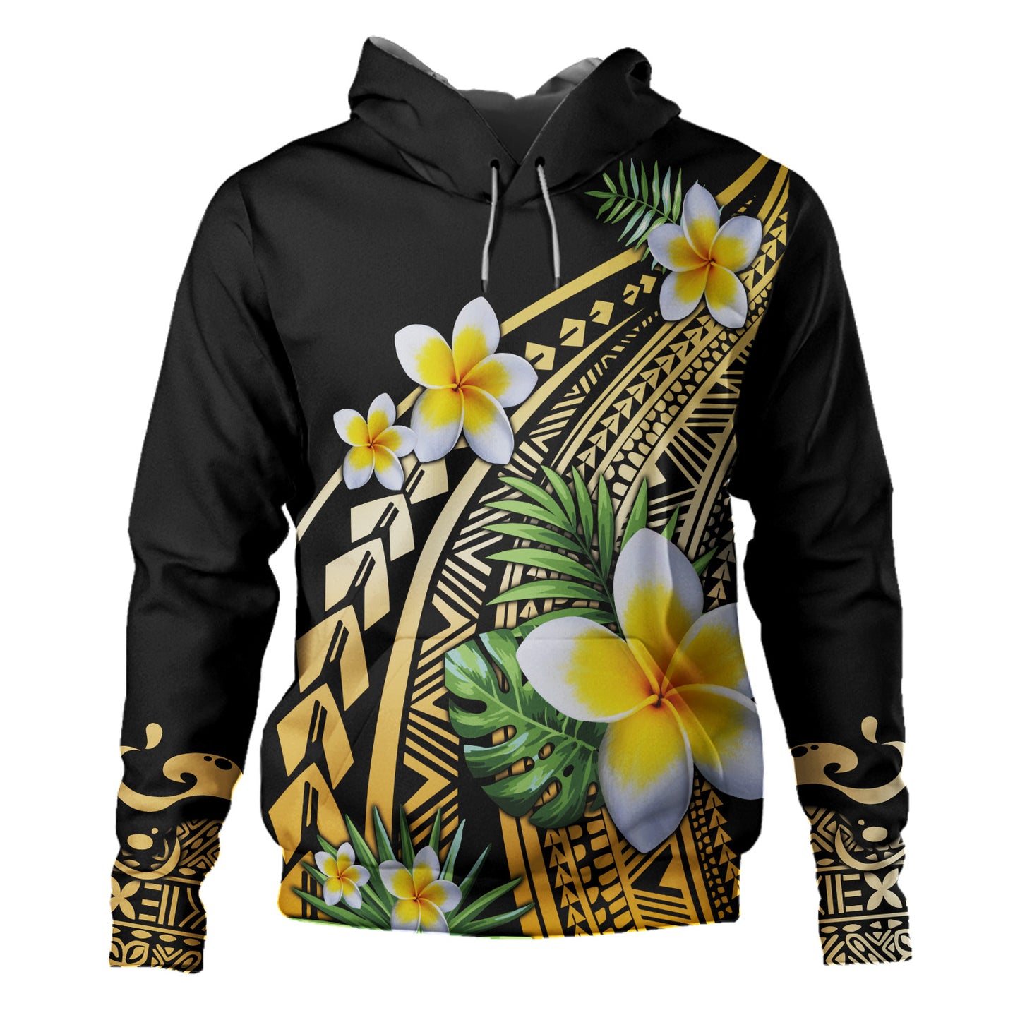 Hawaii Hoodie Plumeria Polynesian Pattern