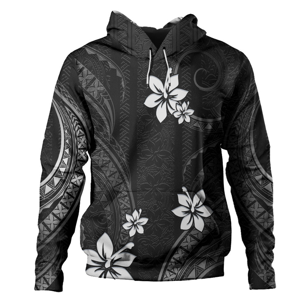 Hawaii Hoodie Polynesian Pattern Plumeria