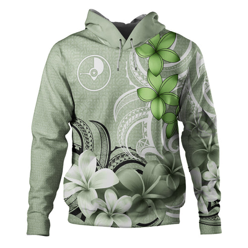 Yap State Hoodie Custom Personalised Floral Spirit Sage Green