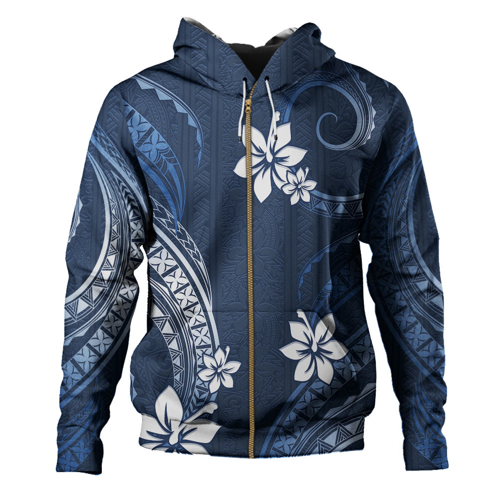 Hawaii Hoodie Polynesian Pattern Plumeria