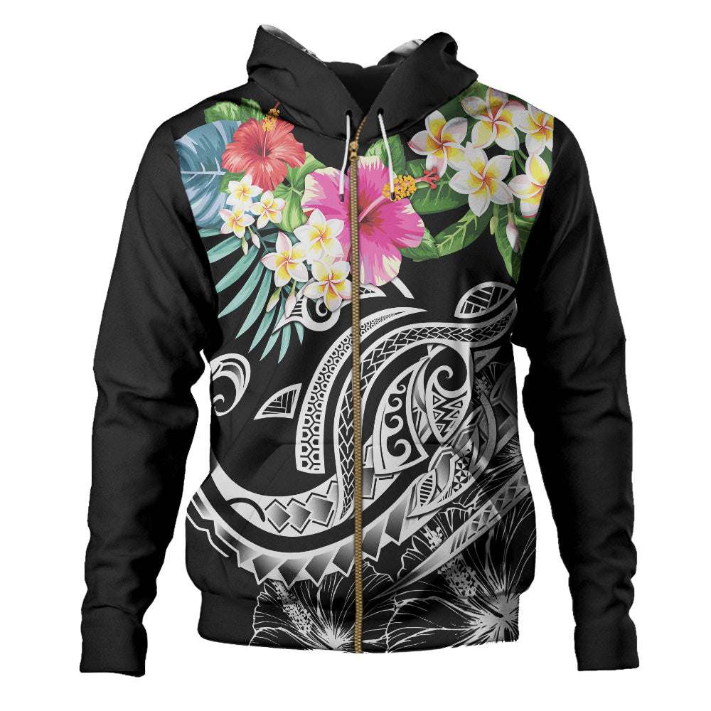 Polynesian Hoodie Summer Plumeria