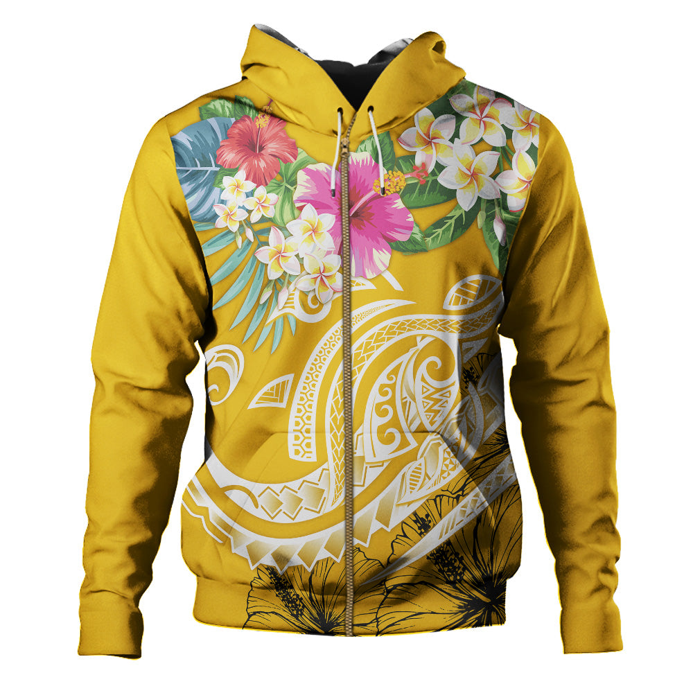Polynesian Hoodie Summer Plumeria