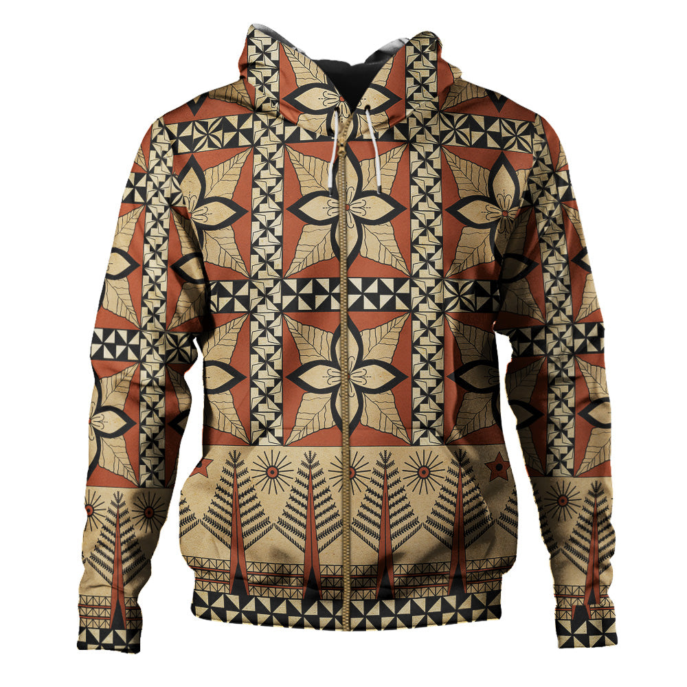 Tonga Hoodie Tapa Motif
