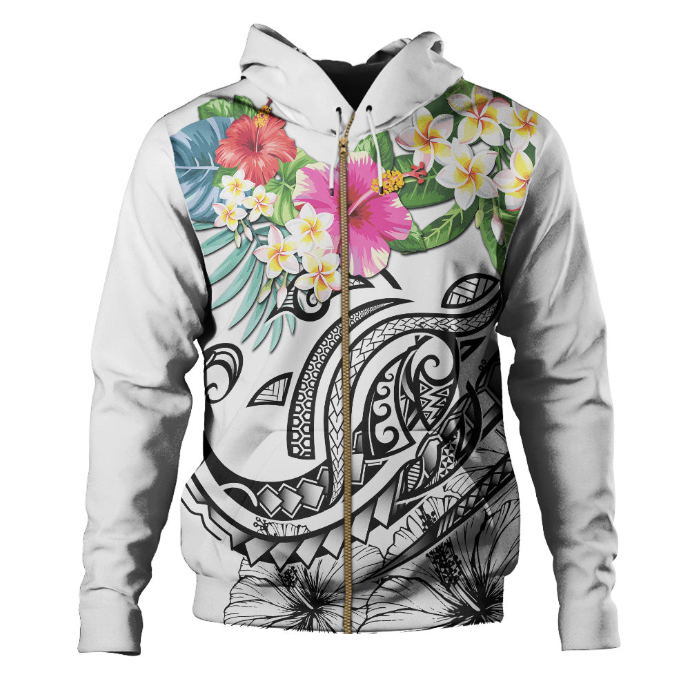 Polynesian Hoodie Summer Plumeria