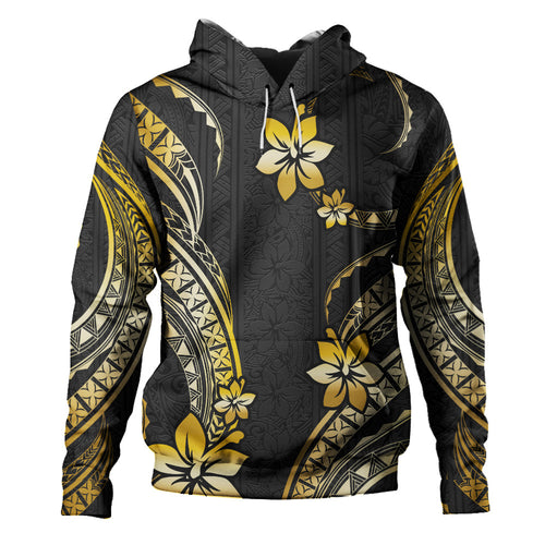 Hawaii Hoodie Polynesian Pattern Plumeria
