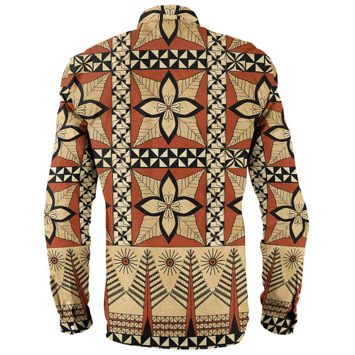 Tonga Long Sleeve Shirt Tapa Motif