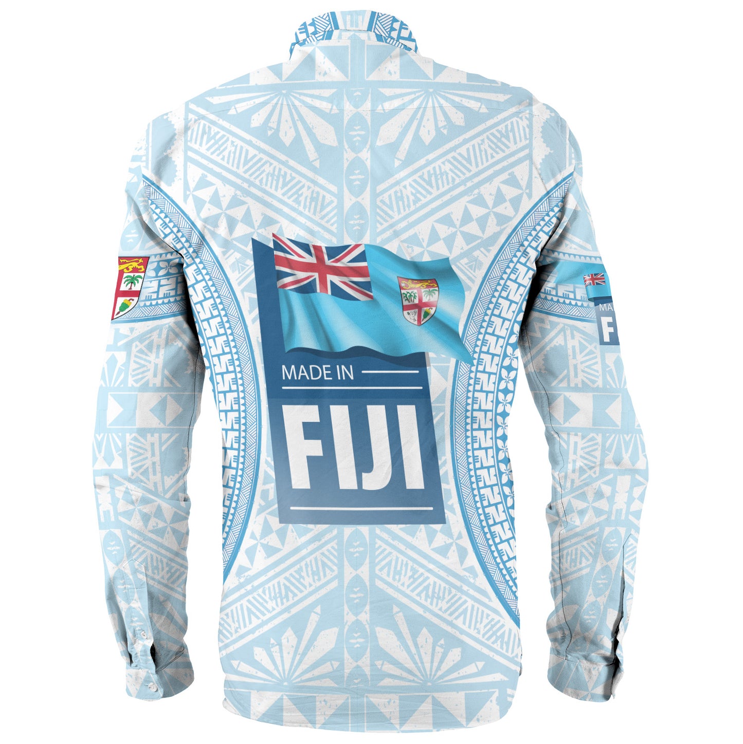 Fiji Long Sleeve Shirt Fijian Tapa Style