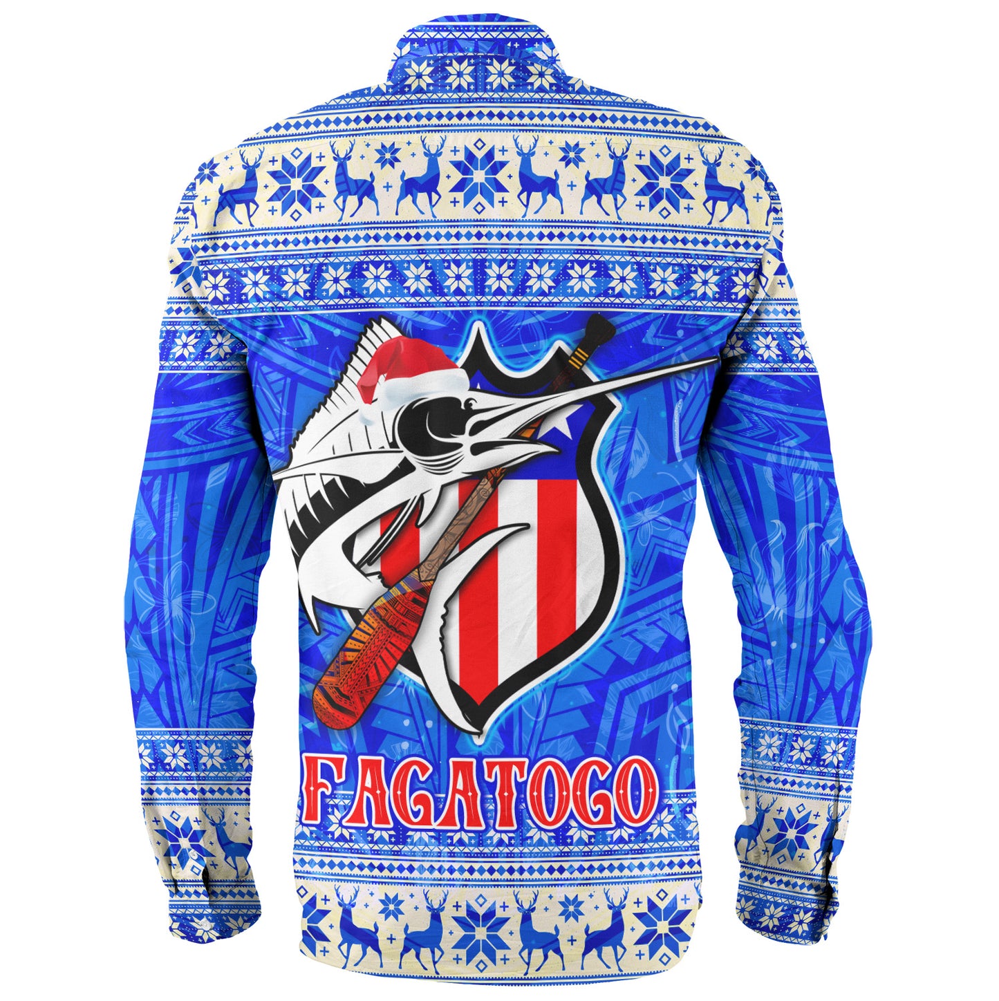American Samoa Long Sleeve Shirt Fagatogo Christmas Style