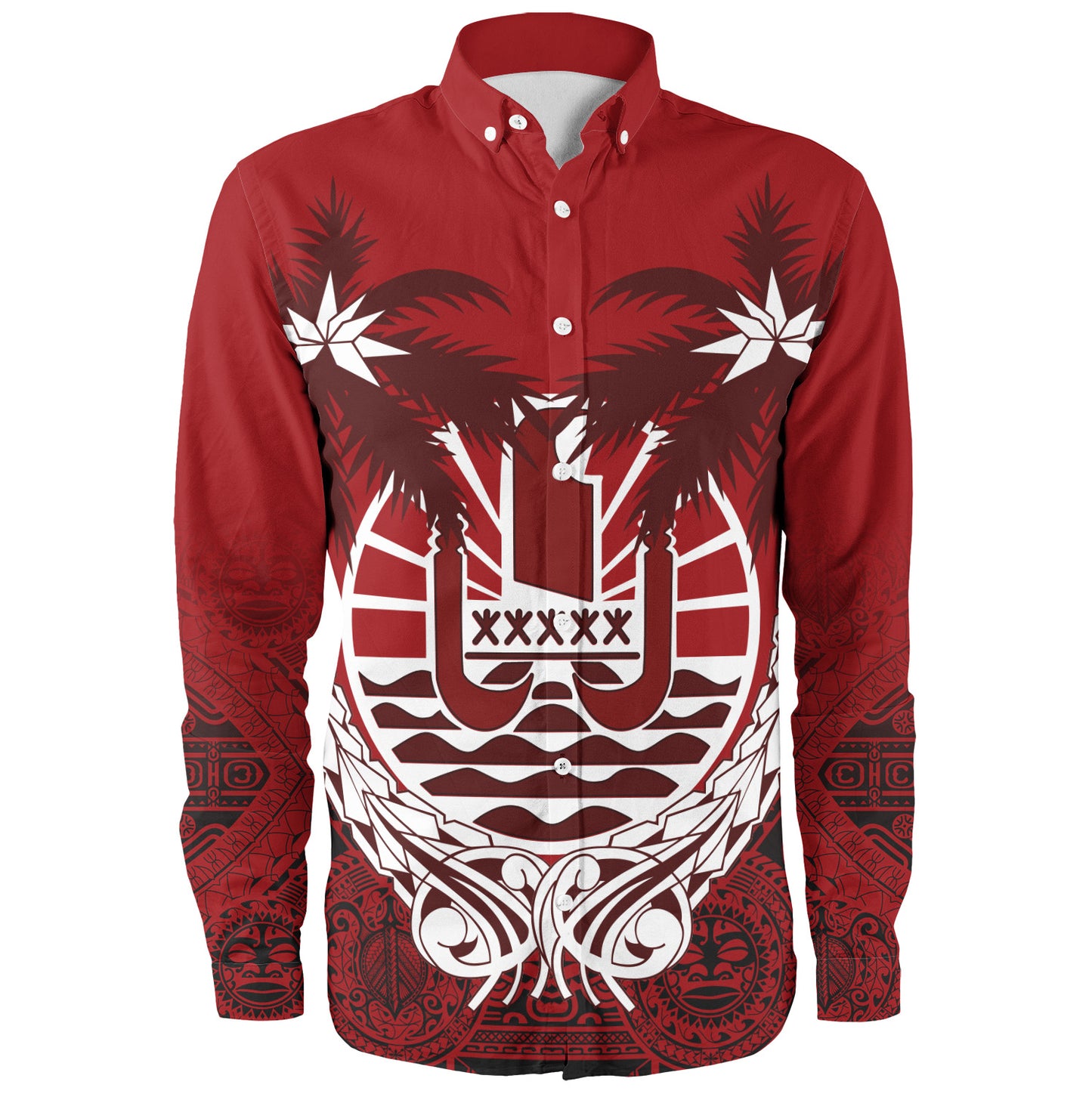 Tahiti Long Sleeve Shirt Polynesian Coconut