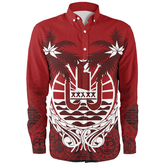 Tahiti Long Sleeve Shirt Polynesian Coconut