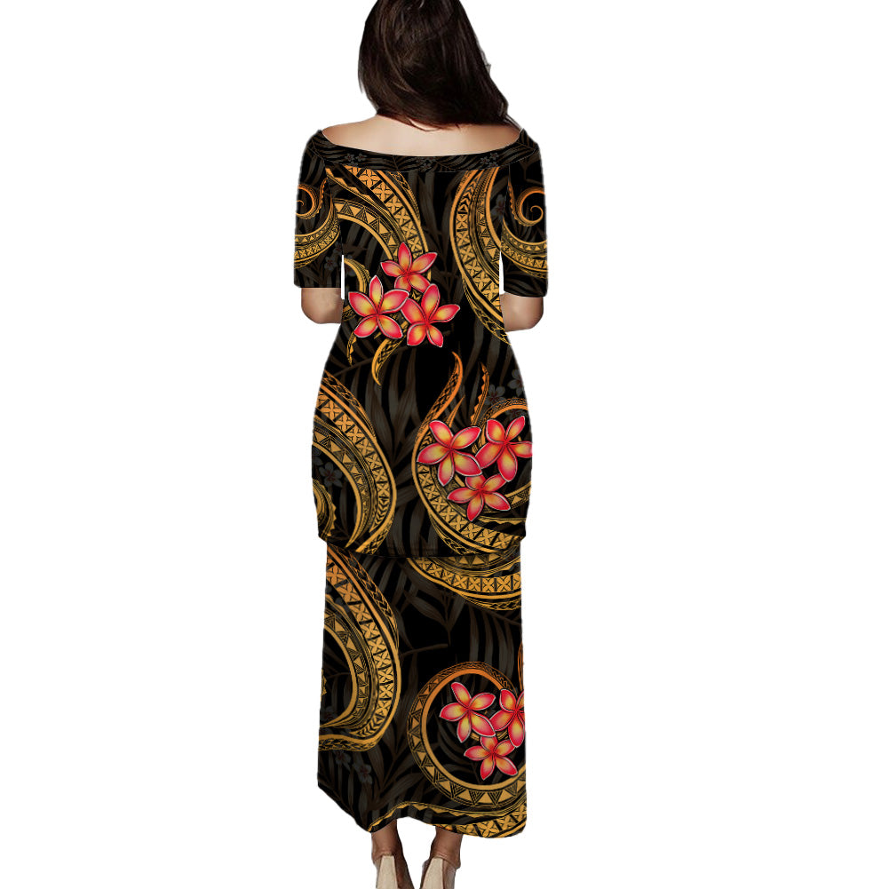 Polynesian Puletasi Gold Plumeria