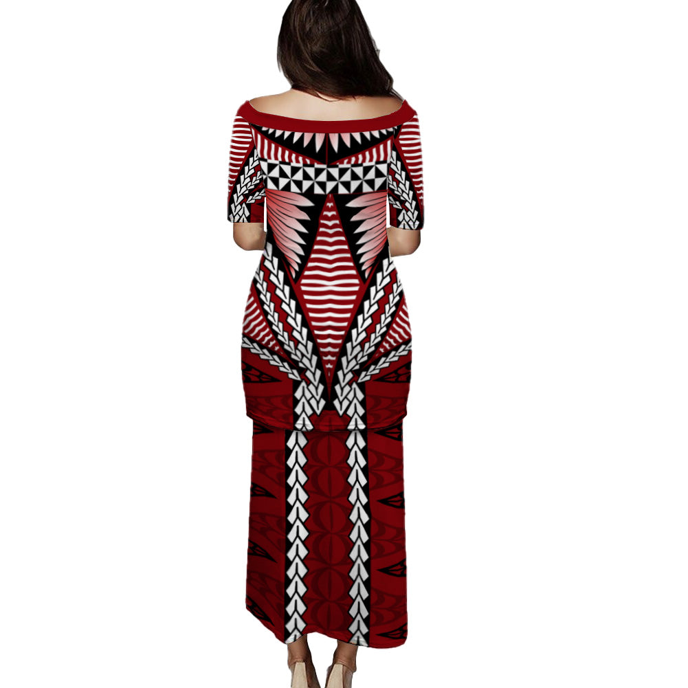 Tonga Puletasi Tongan Ngatu Pattern