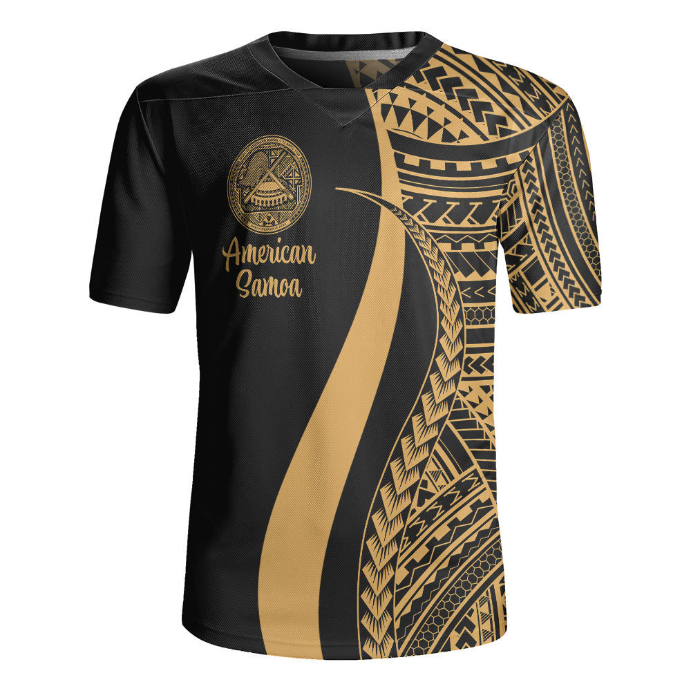 American Samoa Custom Personalised Rugby Jersey Polynesian Tentacle Tribal Pattern