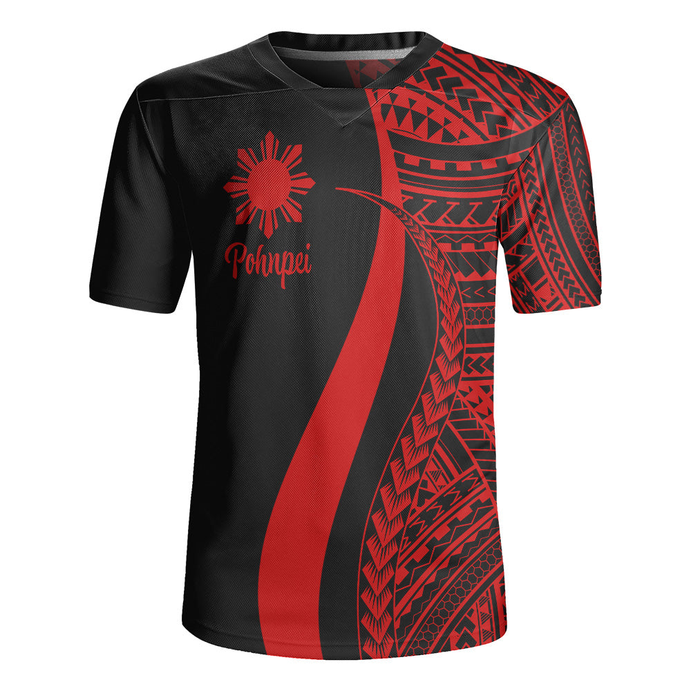 Philippines Filipinos Custom Personalised Rugby Jersey Polynesian Tentacle Tribal Pattern