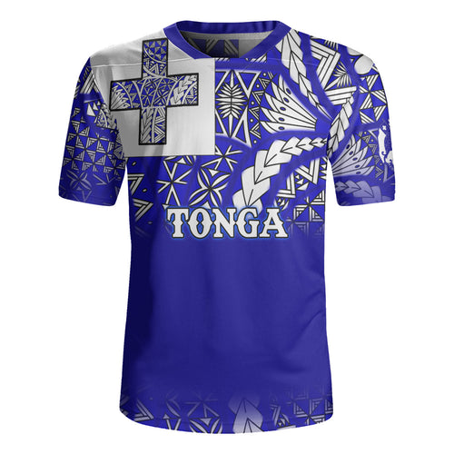 Tonga Rugby Jersey Tonga Blue Color With Traditional Patterns