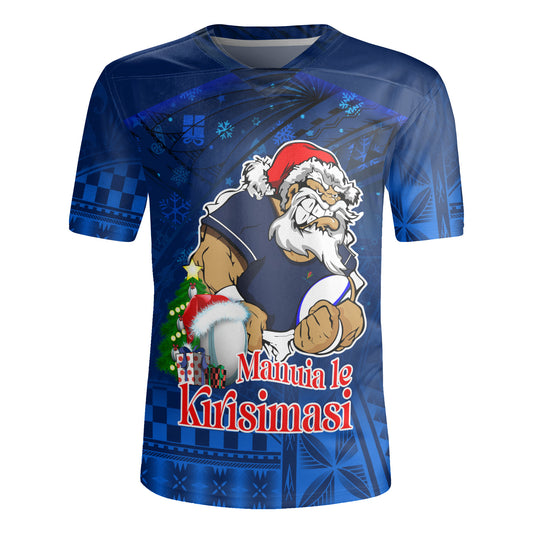 Samoa Rugby Jersey Manuia Le Kirisimasi Rugby Santa Style