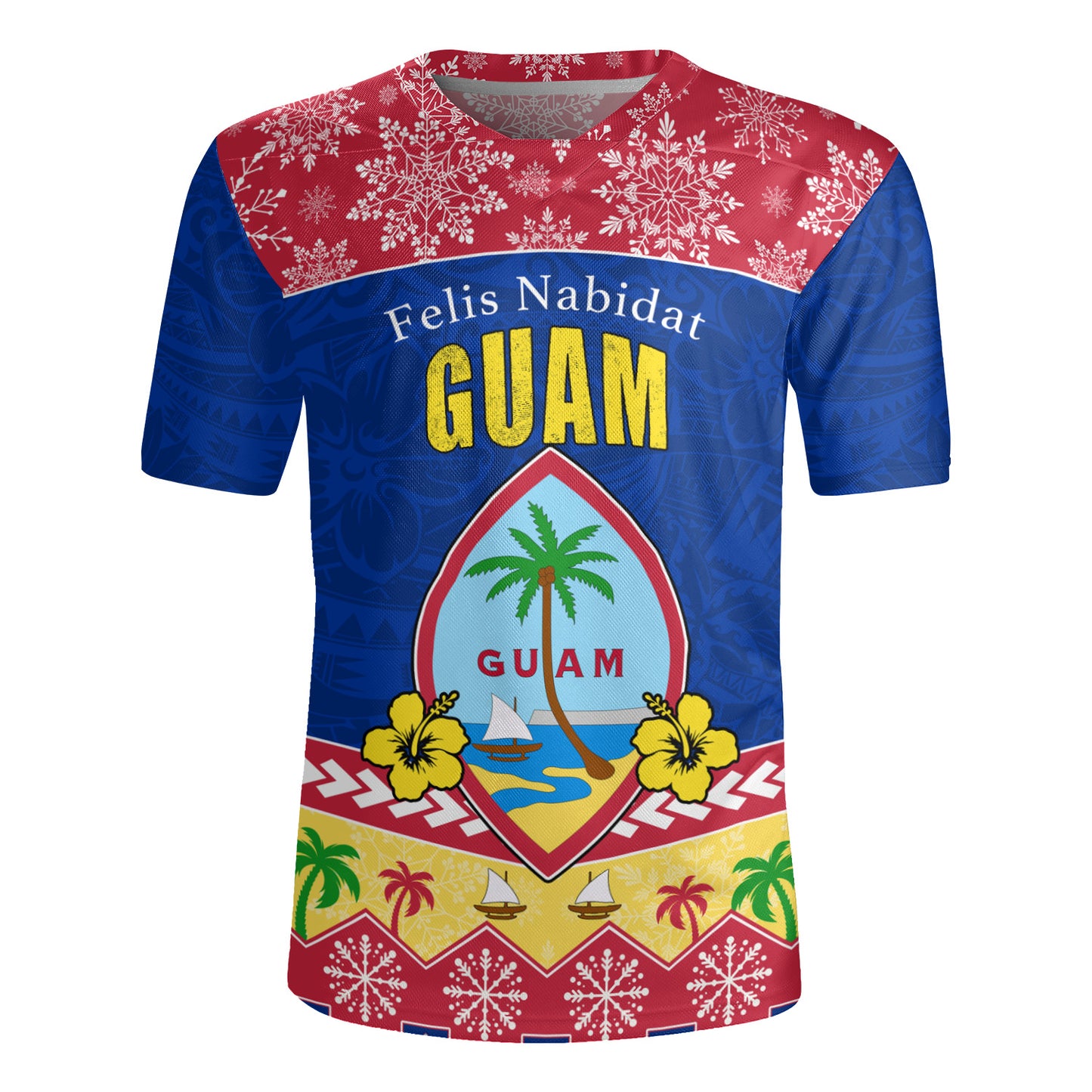 Guam Rugby Jersey Felis Nabidat Polynesian Style