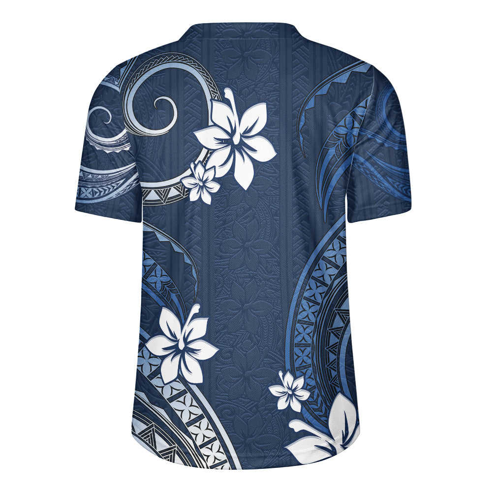 Hawaii Rugby Jersey Polynesian Pattern Plumeria