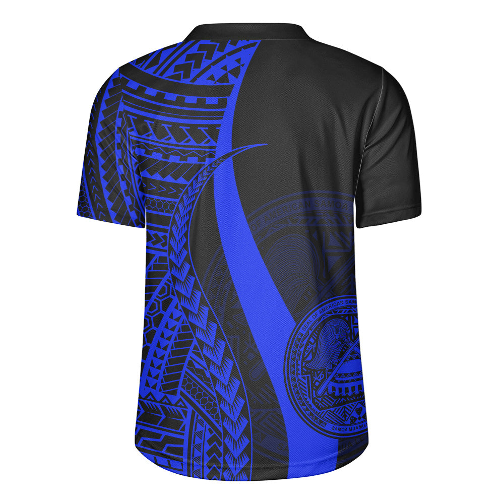 American Samoa Custom Personalised Rugby Jersey Polynesian Tentacle Tribal Pattern