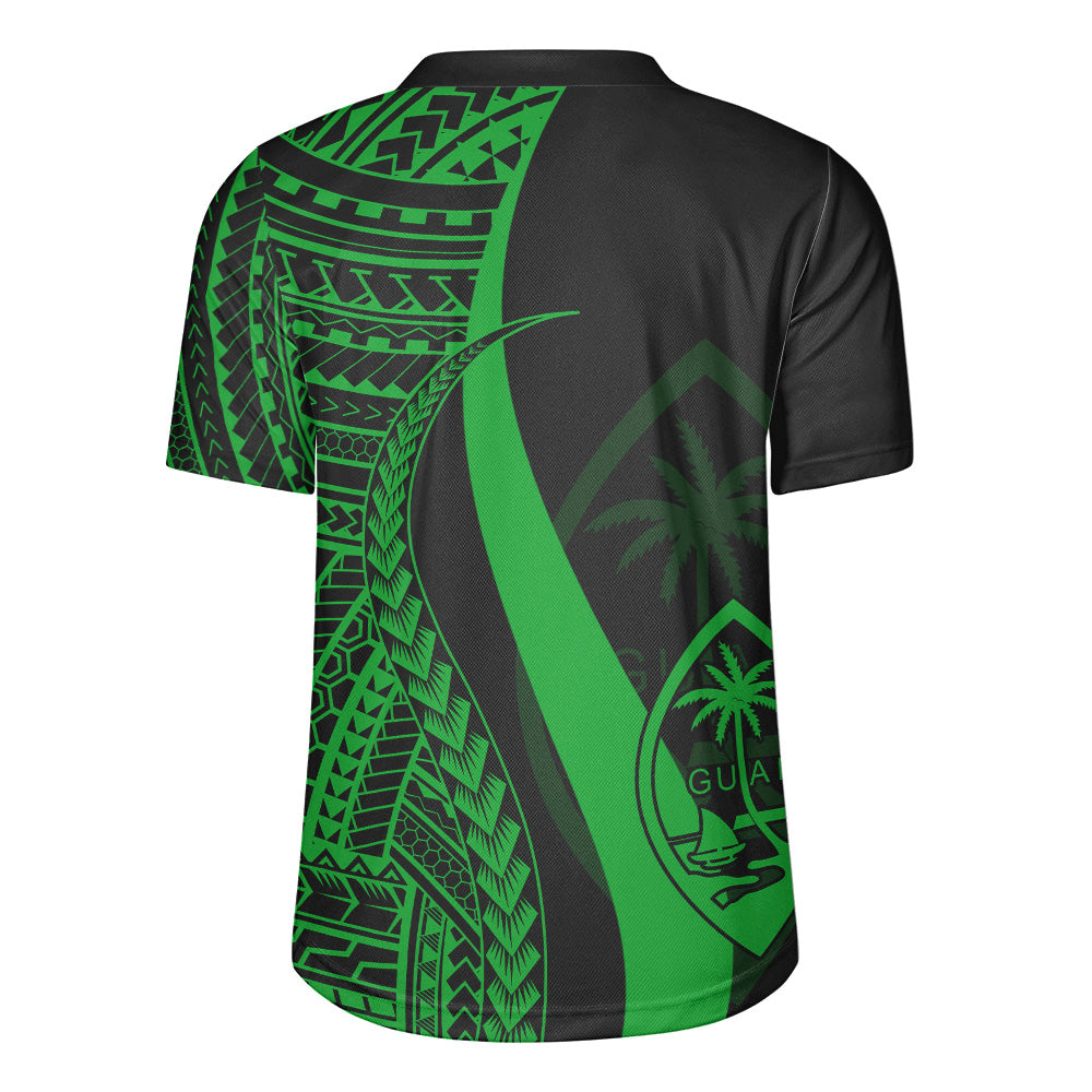 Guam Custom Personalised Rugby Jersey Polynesian Tentacle Tribal Pattern