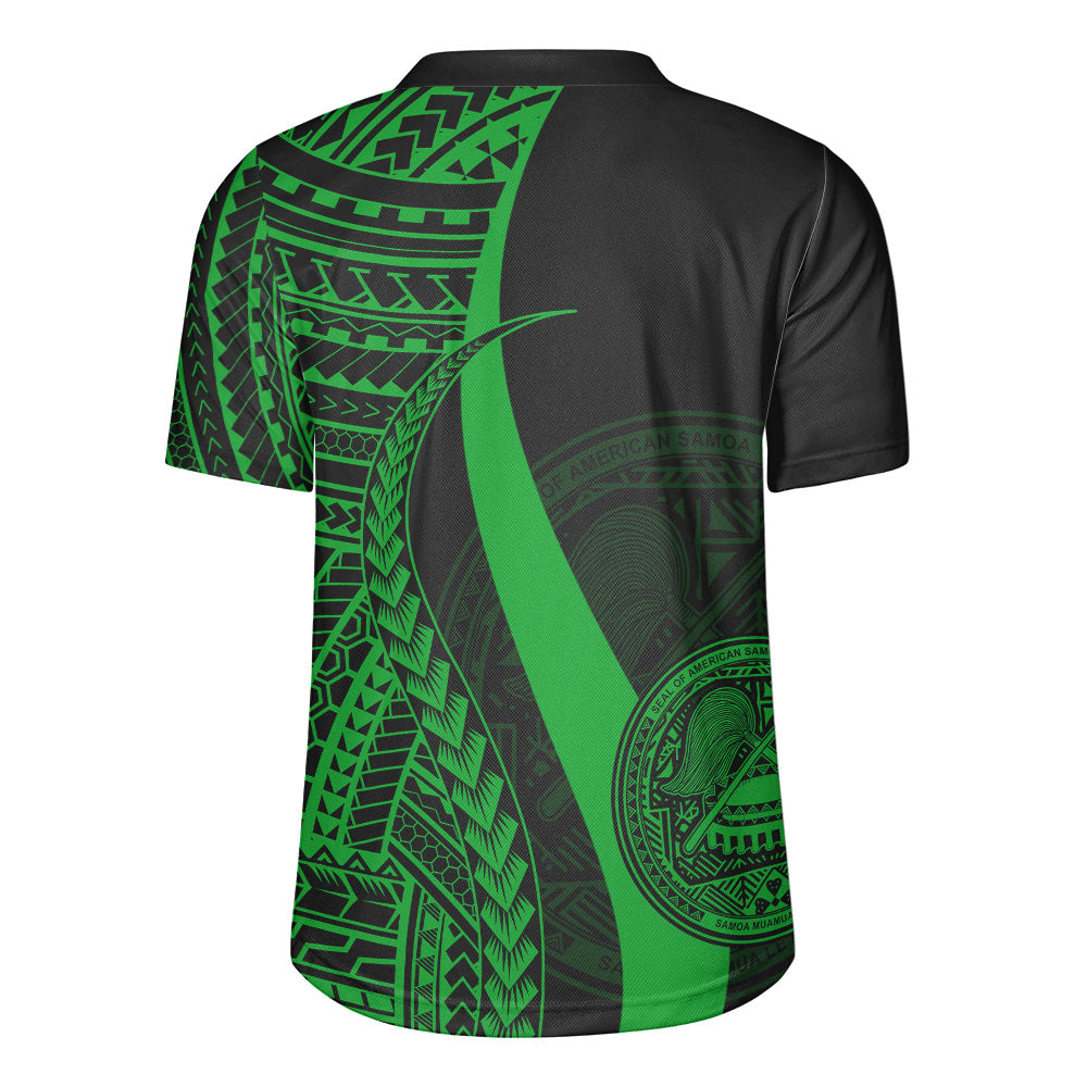 American Samoa Custom Personalised Rugby Jersey Polynesian Tentacle Tribal Pattern