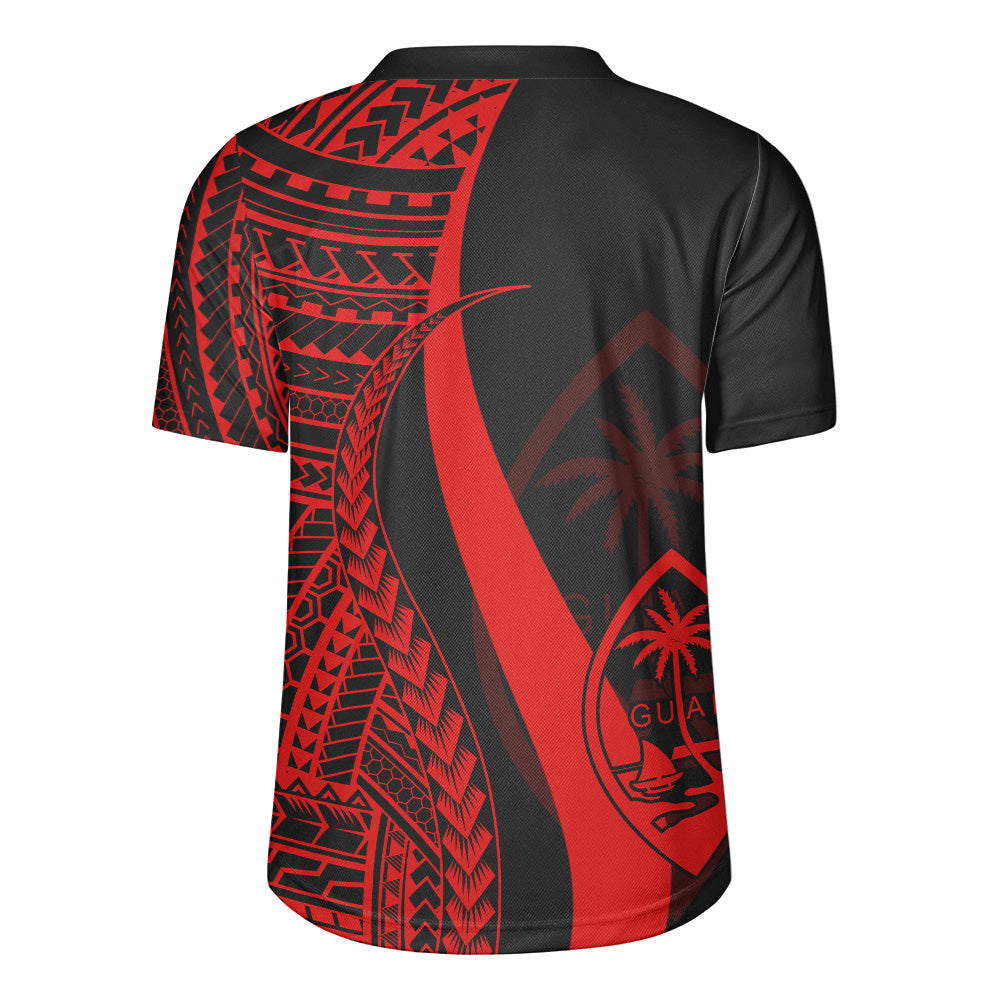 Guam Custom Personalised Rugby Jersey Polynesian Tentacle Tribal Pattern