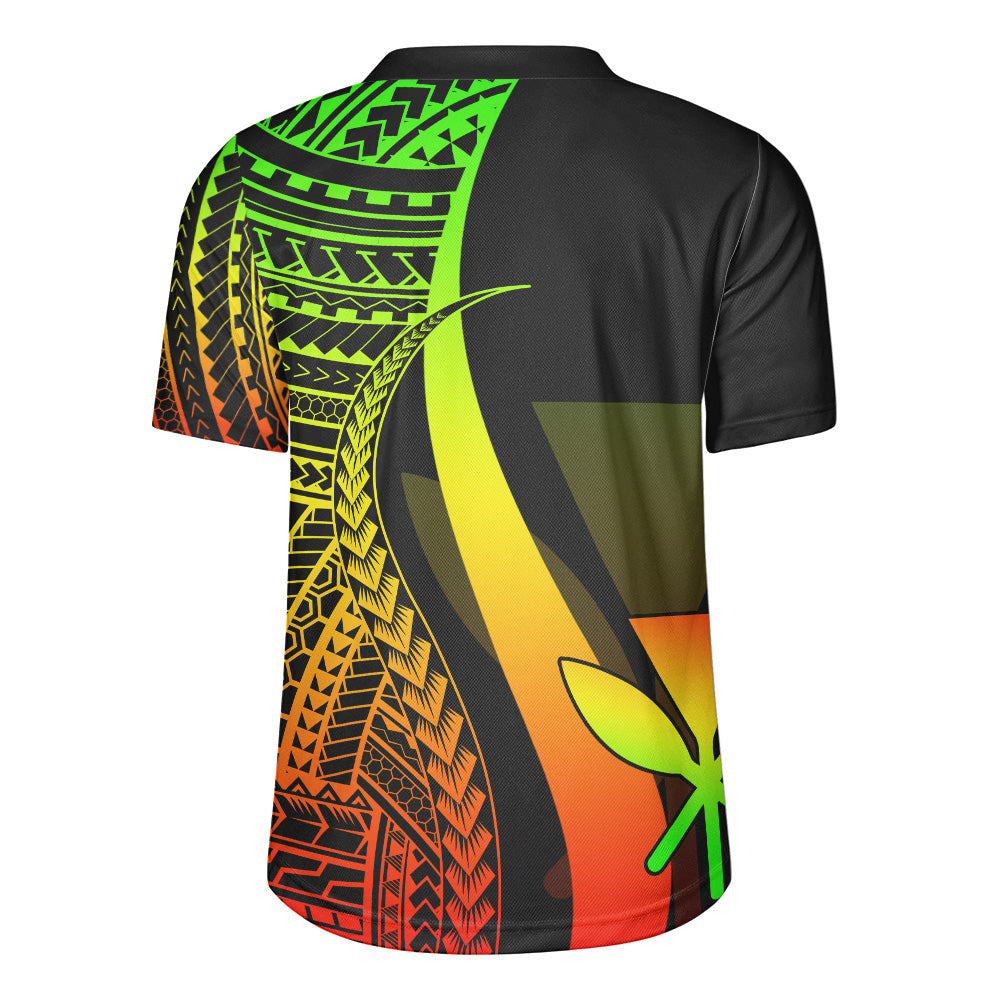 Hawaii Custom Personalised Rugby Jersey Polynesian Tentacle Tribal Pattern