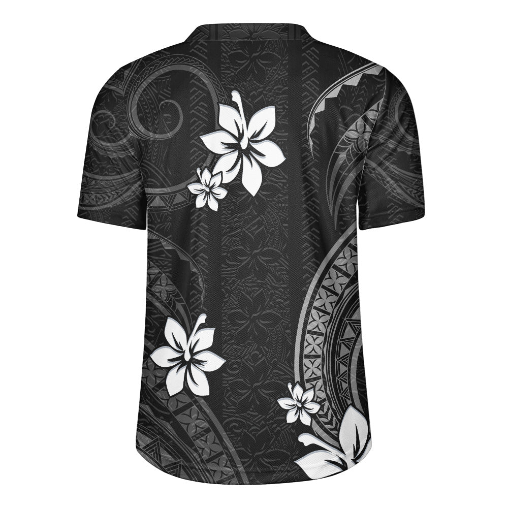 Hawaii Rugby Jersey Polynesian Pattern Plumeria