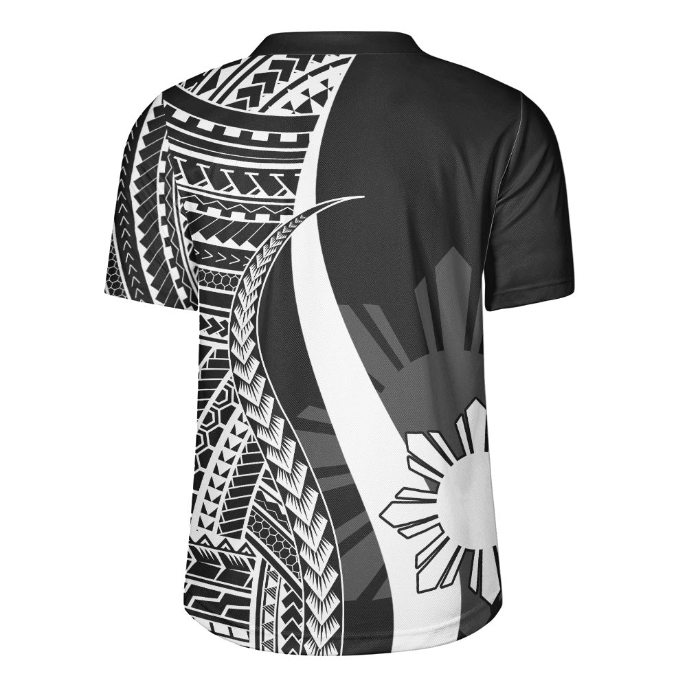 Philippines Filipinos Custom Personalised Rugby Jersey Polynesian Tentacle Tribal Pattern