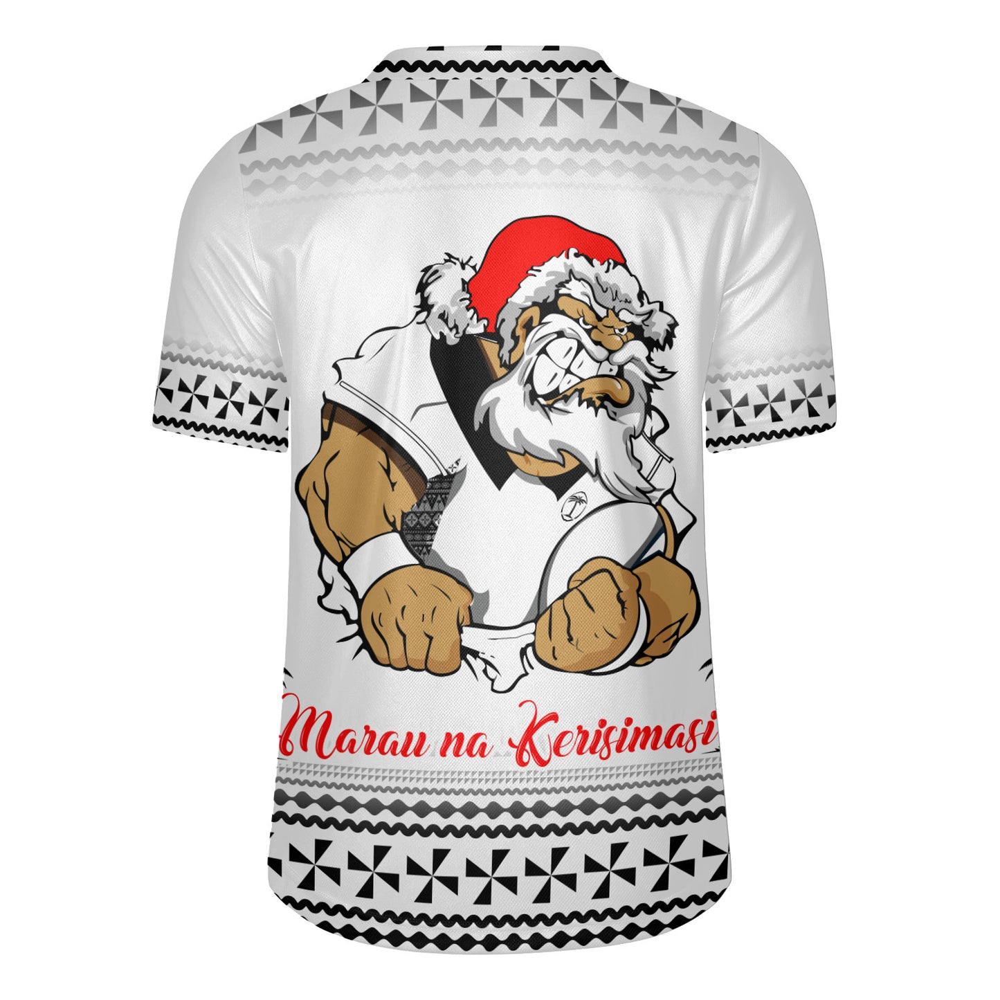 Fiji Rugby Jersey Marau na Kerisimasi Rugby Santa Style