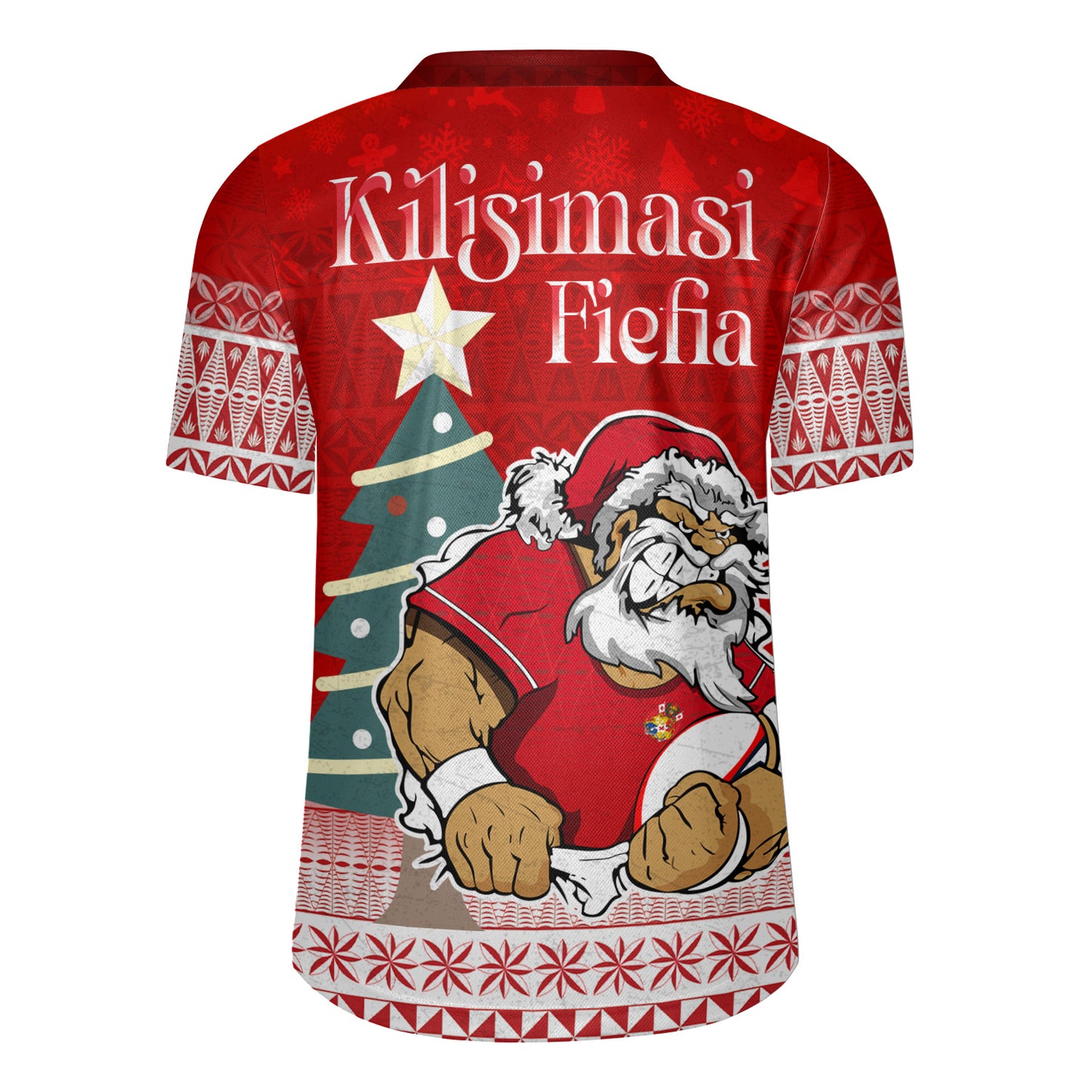 Tonga Rugby Jersey Kilisimasi Fiefia Rugby Santa Style