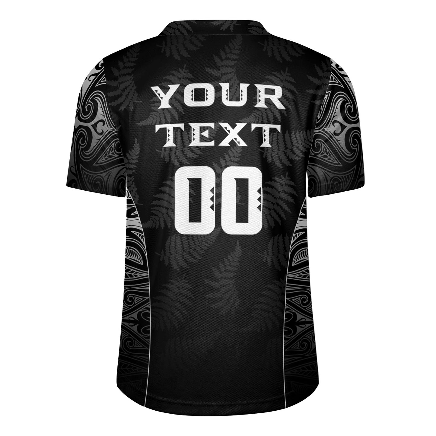 New Zealand Personalized Rugby Jersey Rugby Heart Maori Style Silver Fern