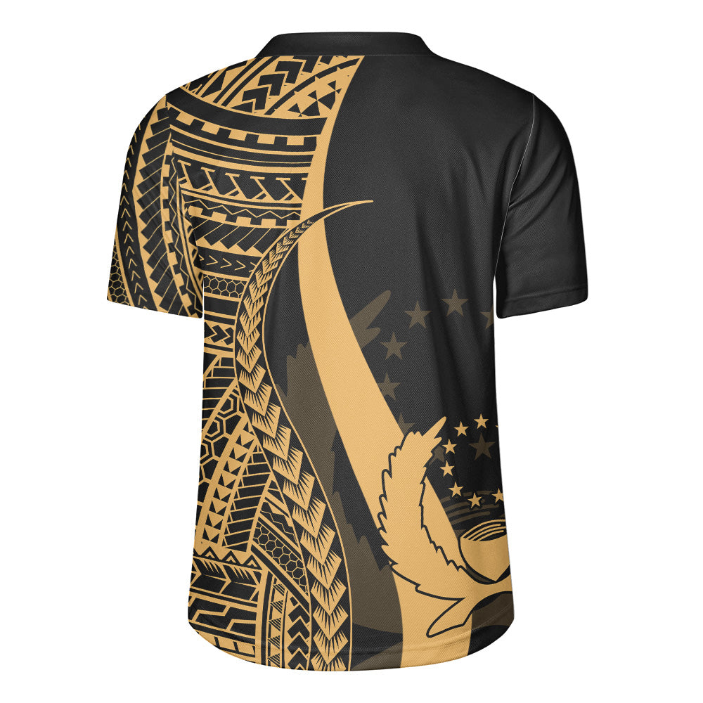Pohnpei Custom Personalised Rugby Jersey Polynesian Tentacle Tribal Pattern
