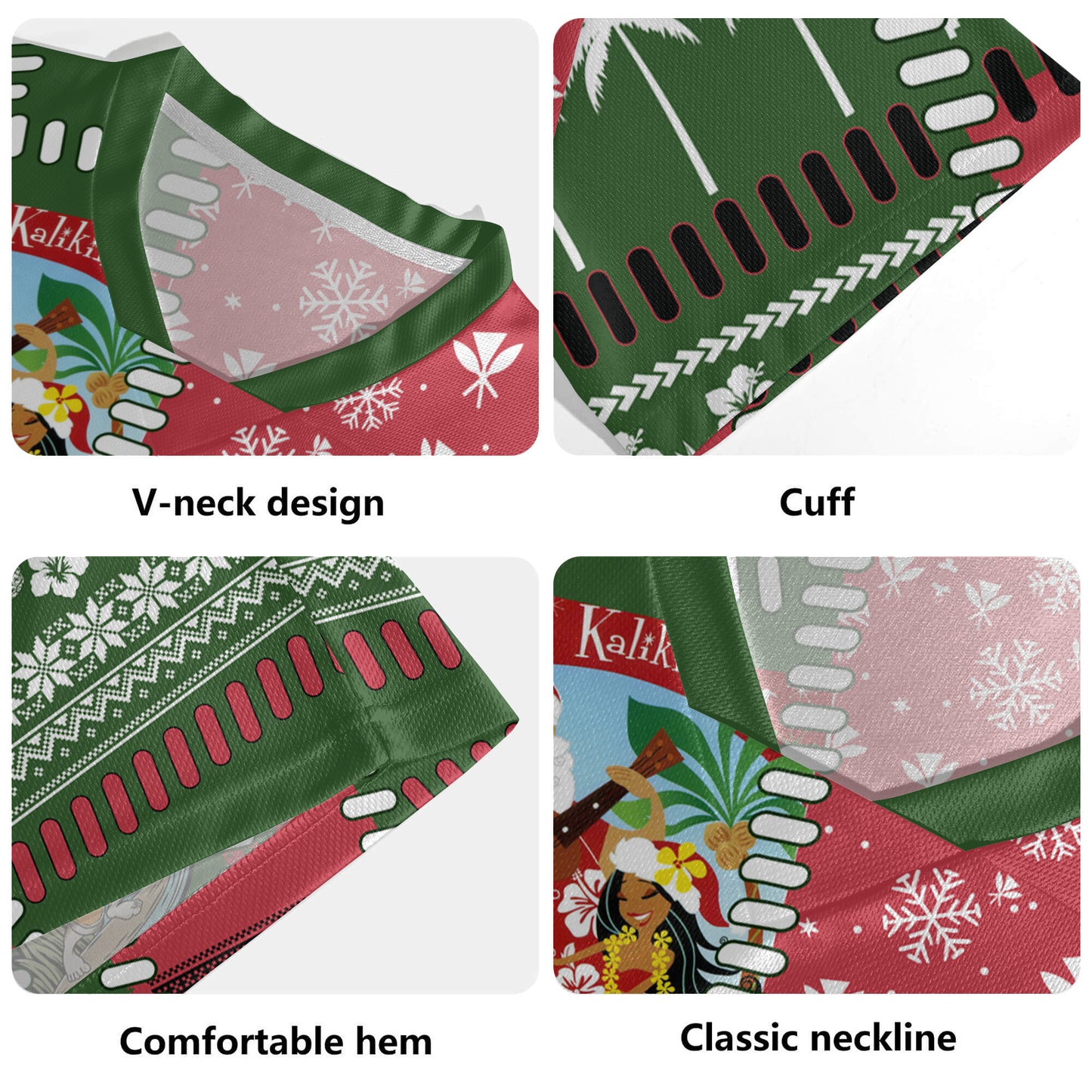 Hawaii Rugby Jersey Santa Surfing Mele Kalikimaka Kanaka Maoli