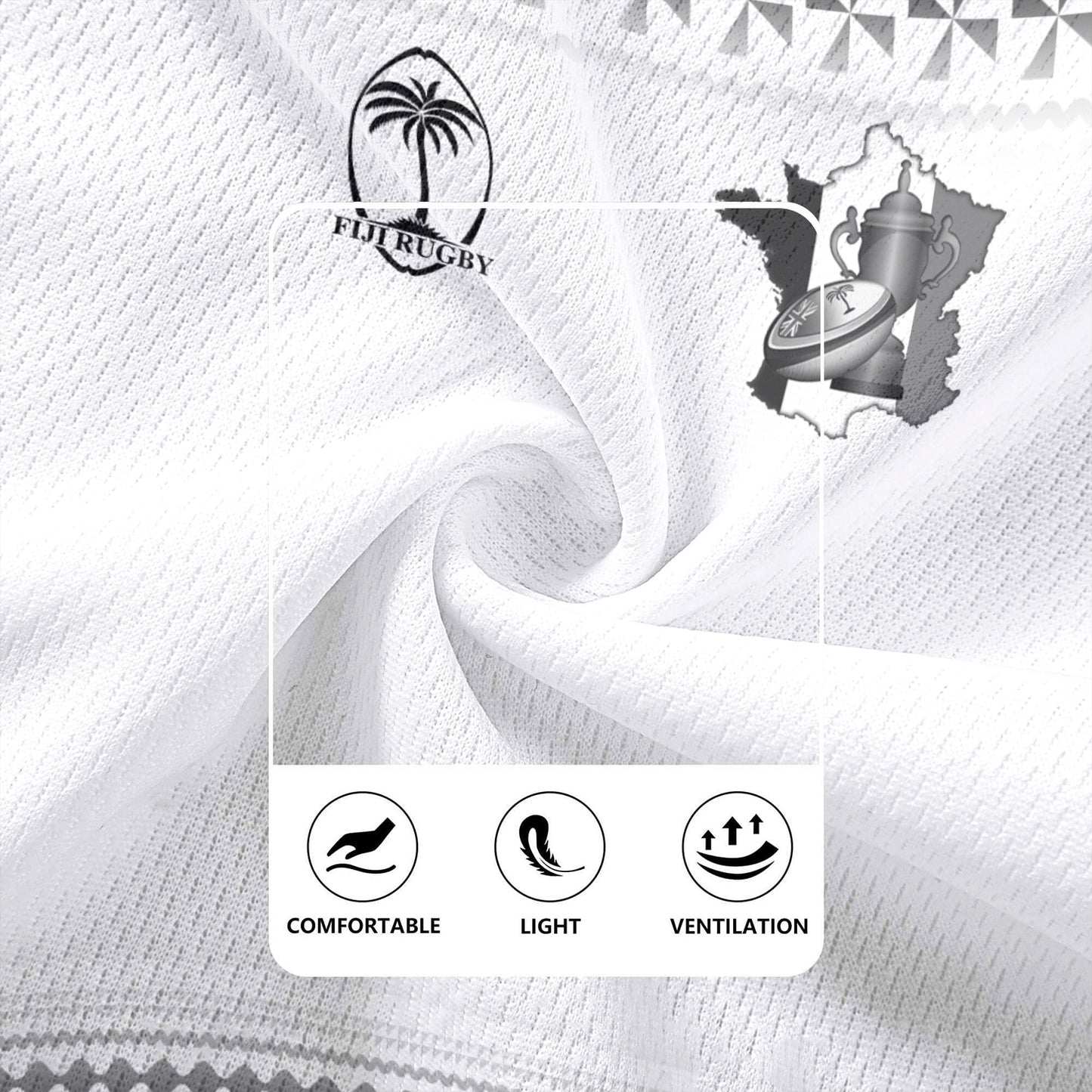 Fiji Rugby Jersey Rugby Ball Tapa Patterns