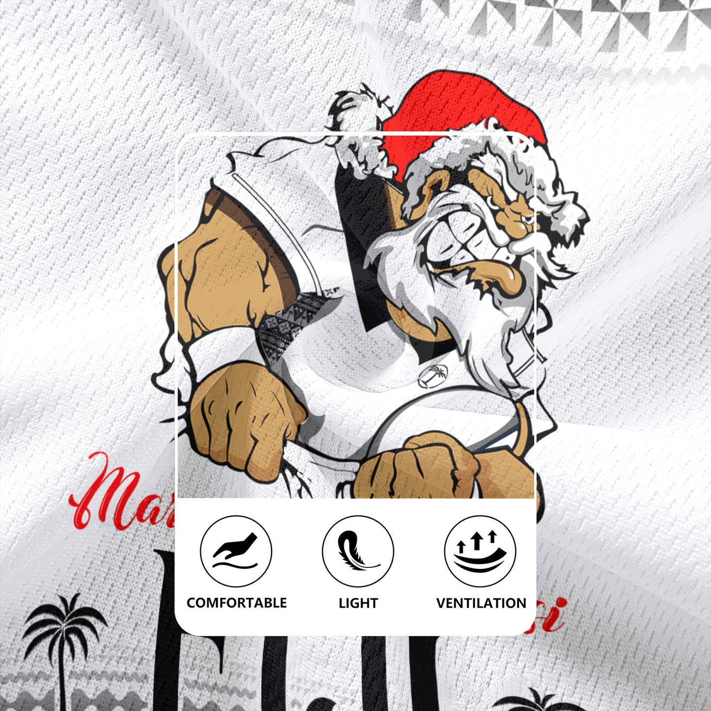 Fiji Rugby Jersey Marau na Kerisimasi Rugby Santa Style