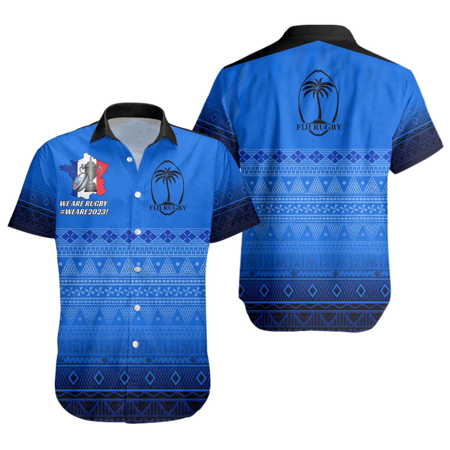 Fiji Short Sleeve Shirt Fijian Rugby Style