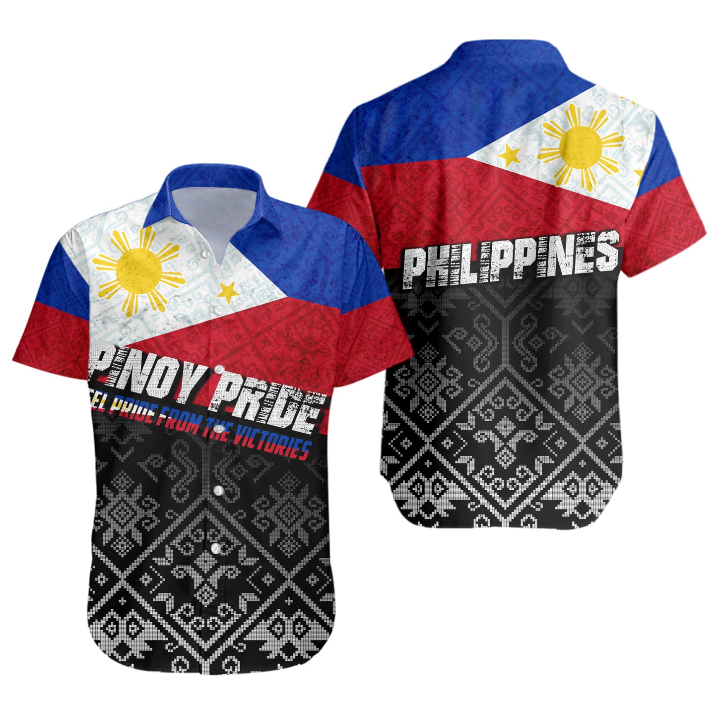 Philippines Filipinos Short Sleeve Shirt Pinoy Pride Grunge Style