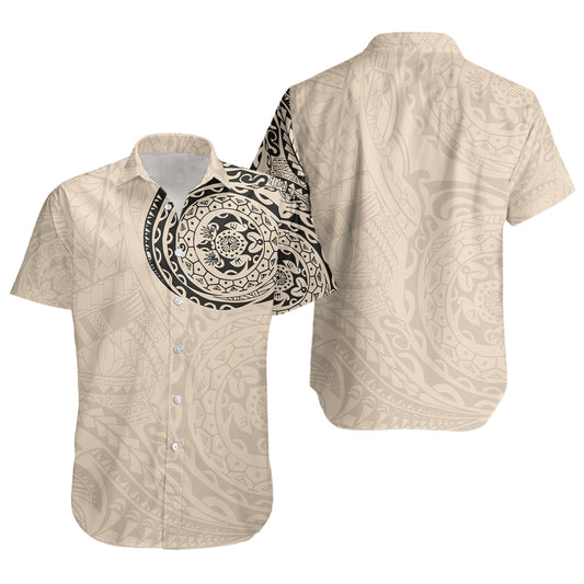 Polynesian Short Sleeve Shirt Polynesian Tattoo Style Version 2.0 Nude