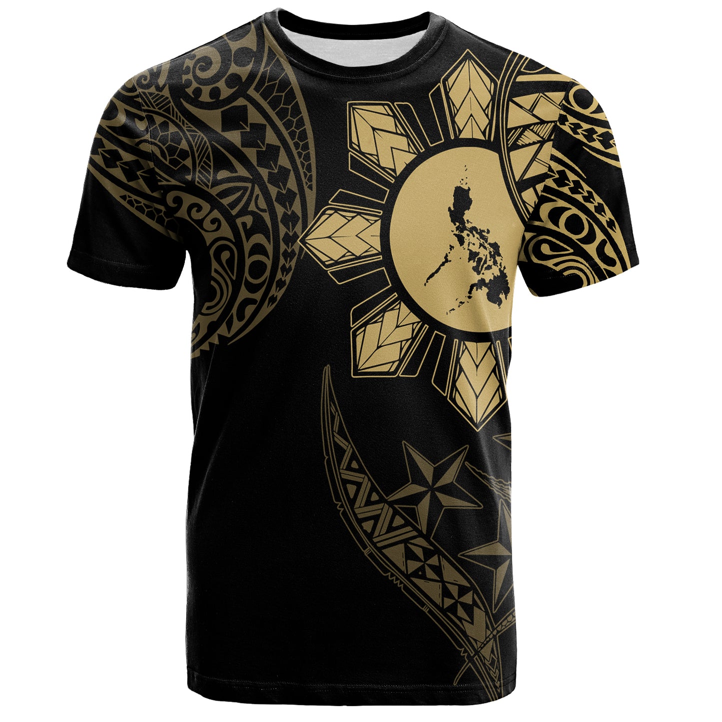 Philippines T-Shirt Tribal Sun In My Heart Gold