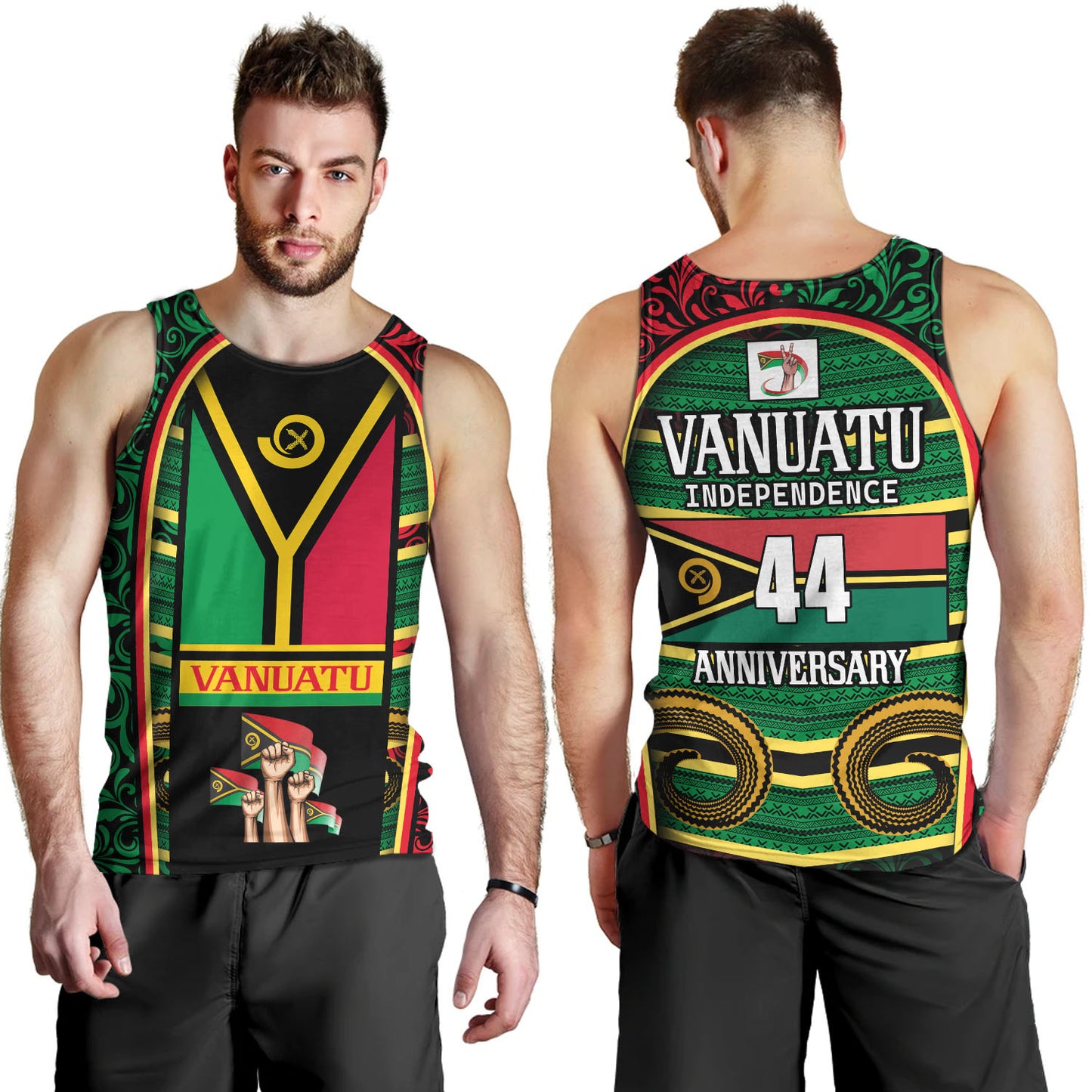 Vanuatu Tank Top Happy Independence Day Vanuatu Design