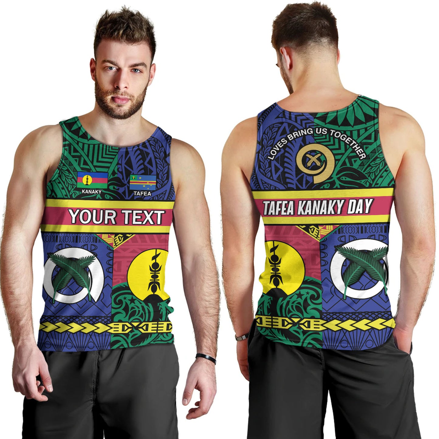 Vanuatu Tank Top Custom Tafea Kanaky Day Tribal Patterns Special Design