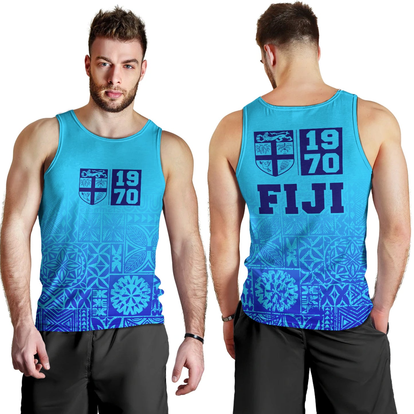 Fiji Tank Top Fiji Independence 1970 Tapa Style (Ver 2)