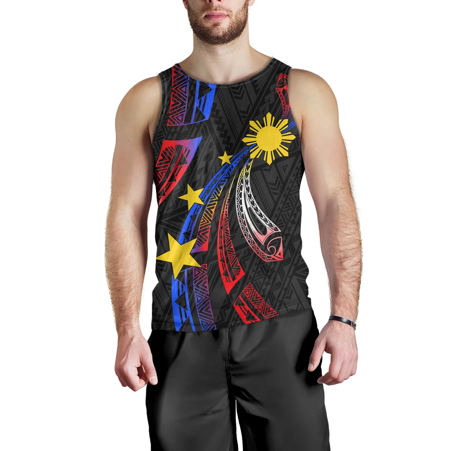 Philippines Filipinos Tank Top Tribal Pattern Filipinos Sun