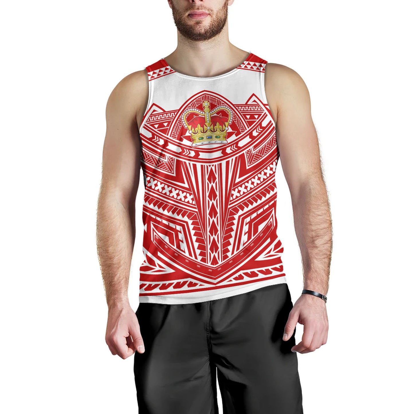 Tonga Tank Top Seal Tribal Flag Color Design