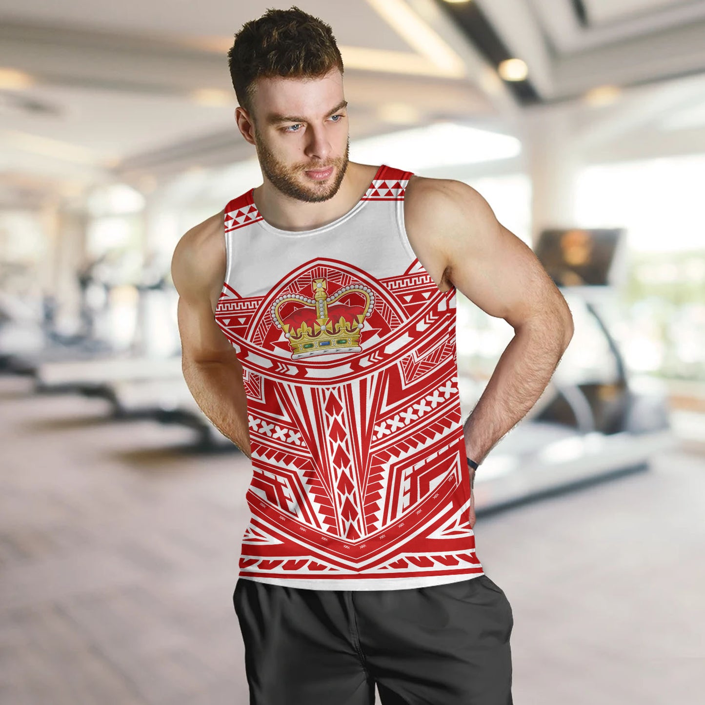 Tonga Tank Top Seal Tribal Flag Color Design