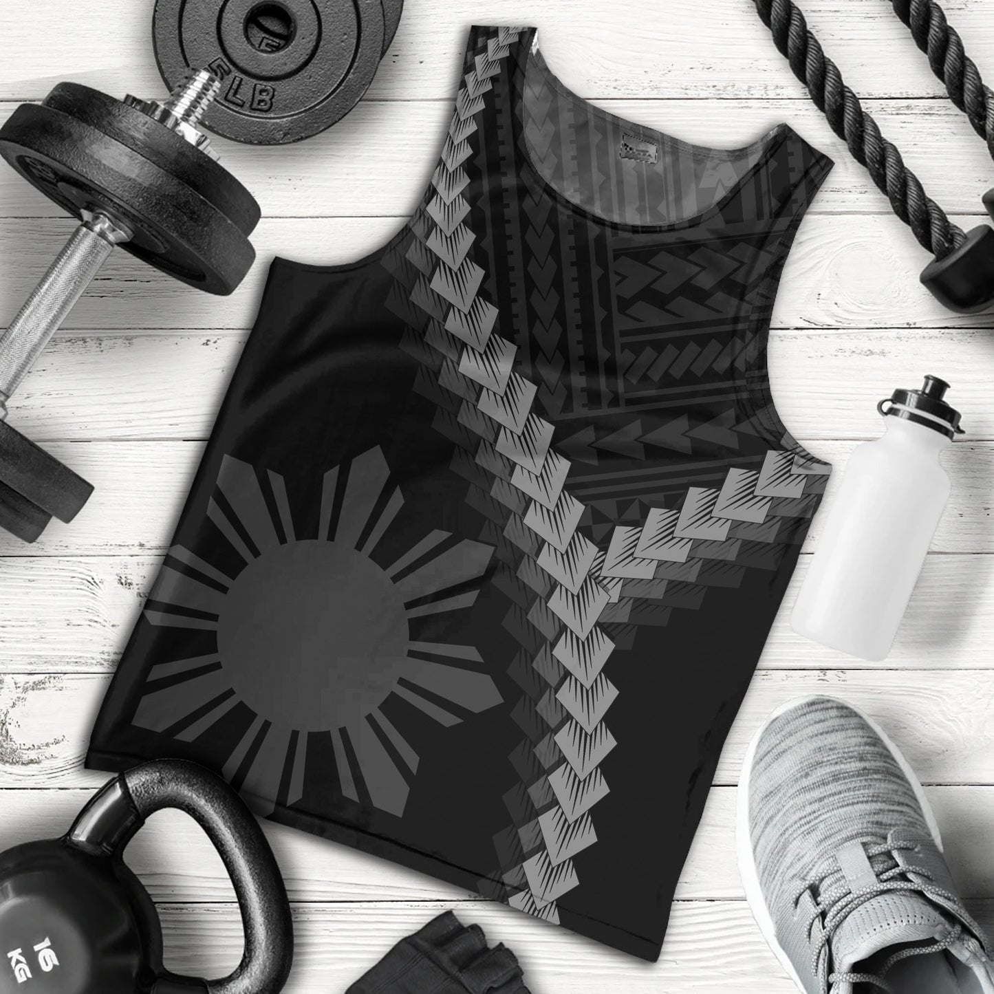 Philippines Filipinos Tank Top Filipinos Sun Polynesian Tattoo Style